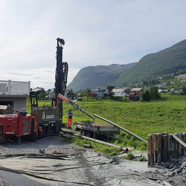 Borerigg ved et hus